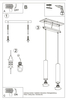 LAMPA wisząca SL.0324 metalowa OPRAWA zwis tuby białe