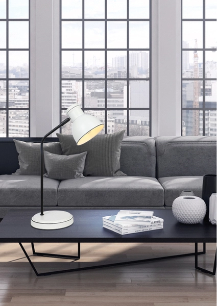 Regulowana lampka do czytania Zumba biała lampa na biurko