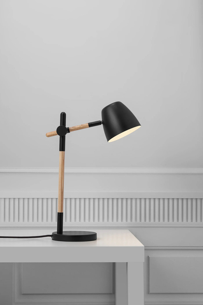 Lampka stołowa z regulacją Theo 2112645003 Nordlux metalowa czarna
