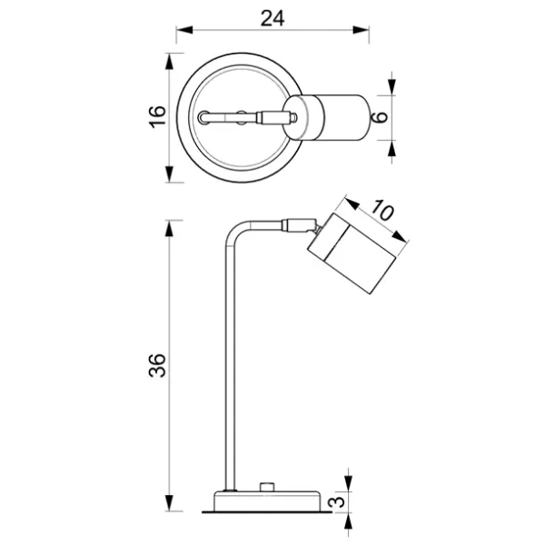 Loftowa lampa biurowa JOKER MLP7751 na biurko biało srebrna