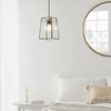 Wisząca lampa retro Beaumont 60892 szklana przezroczysty mosiądz