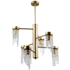 Glamour LAMPA sufitowa GEA 316318 Polux metalowa OPRAWA z kryształkami złota