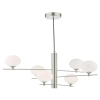 Wisząca lampa kulista Jasper JAS0646 kule do jadalni nikiel biała