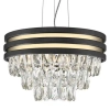 Wisząca lampa kryształowa NAICA P0525-04A-P7D7 glamour  czarny złoty