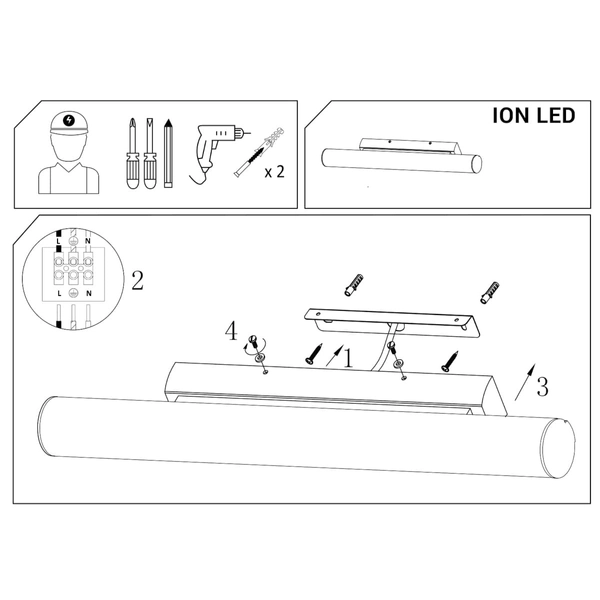 Lampa ścienna kuchenna Ion 8171 Nowodvorski LED 12W 3000K tuba transparentna
