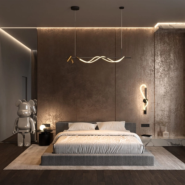 Wisząca lampa sznur Rosa MOD166PL-L30GB3K LED 42W czarna