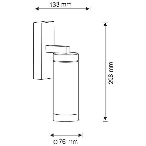 Elewacyjna LAMPA ścienna SPECTRA 312334 Polux metalowa OPRAWA zewnętrzny kinkiet IP44 czarna
