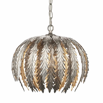 Sypialniana lampa wisząca Delphine 98044 Endon liść złota