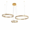 Lampa wisząca ARKADIA ST-6376-40+60+80 złota LED 95W 3000K ringi