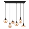 Wielopunktowa lampa zwieszana VESTARI DL613317000 czarna bursztynowa