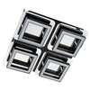 LAMPA sufitowa LIKYA LED-4 03137 Ideus metalowa OPRAWA ścienna LED 20W 4000K kwadratowy plafon chrom wenge