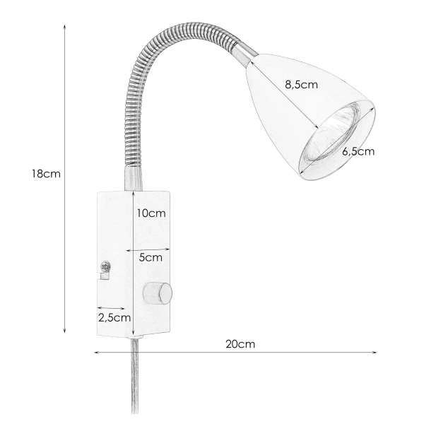 Kinkiet LAMPA ścienna CIRO 106588 Markslojd metalowa OPRAWA regulowany reflektorek na peszlu biały