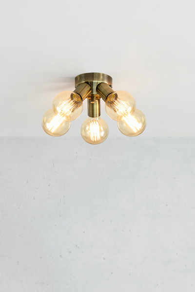 Ściemnialna lampa sufitowa Mazzo 108553 Markslojd 5-punktowa złota