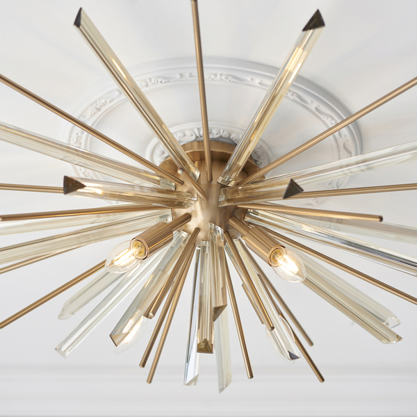 Dekoracyjna lampa sufitowa L&-181937 Light& sticks słońce mosiądz