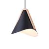 Wisząca lampa salonowa Neva 6650 metalowy zwis nad stół czarny drewno