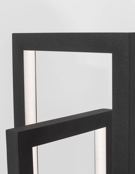 Prostokątna lampa biurkowa Mitu stojąca LED 12W czarna