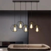 Wisząca lampa na listwie Honey ABIGALI-LWH-5XE27 plaster miodu czarna