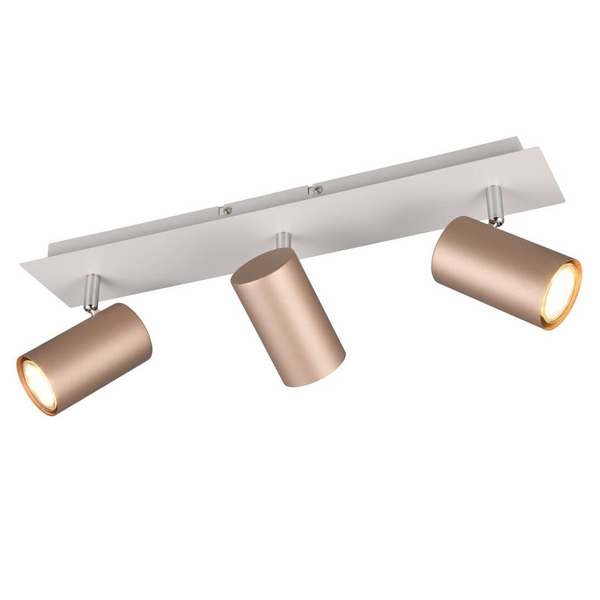 Potrójne reflektorki VANTOS DL365802400 Trio metalowe biały brązowy
