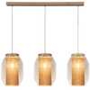 Lampa wisząca VASO JUTE 179110374 loft szklane słoiki przezroczyste drewno