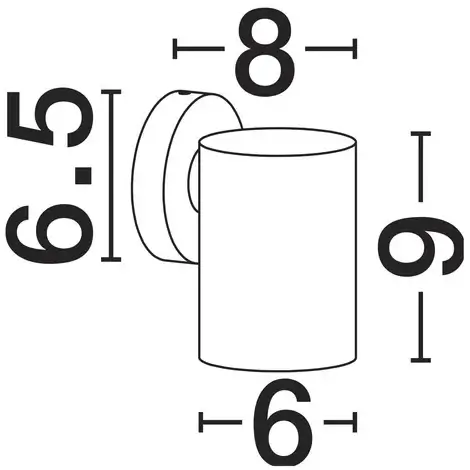 Naścienny kinkiet tubka BOLERCO LE75248 LED 3W 3000K IP65 rdzawa