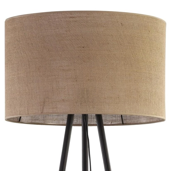 Lampa podłogowa na trójnogu Juta 5569 TK Lighting jutowa brązowa czarna
