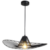 Industrialna LAMPA wisząca ABANO 317186 Polux druciana OPRAWA metalowy ZWIS loftowy czarny kapelusz