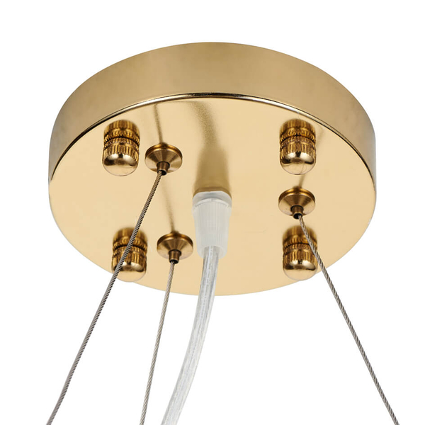 Wisząca lampa BOTANIKA XY080P-80 Step do jadalni glamour biała złota