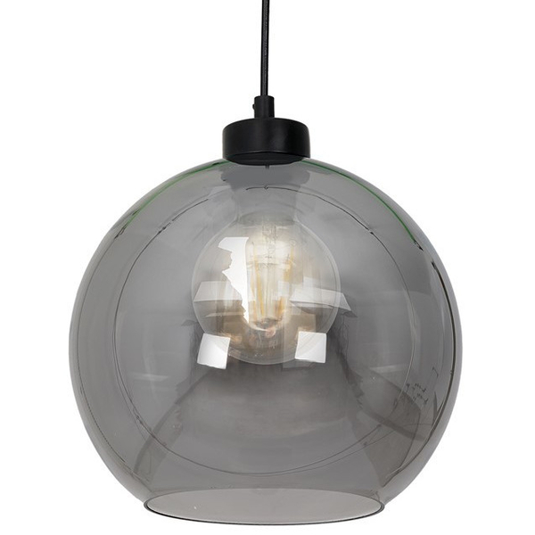 Skandynawska LAMPA wisząca SOFIA MLP6577 Milagro loftowa OPRAWA szklana kula zwis czarny przydymiony