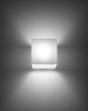 Kinkiet LAMPA ścienna SL.0212 szklana OPRAWA kwadratowa kostka cube przyścienna biała