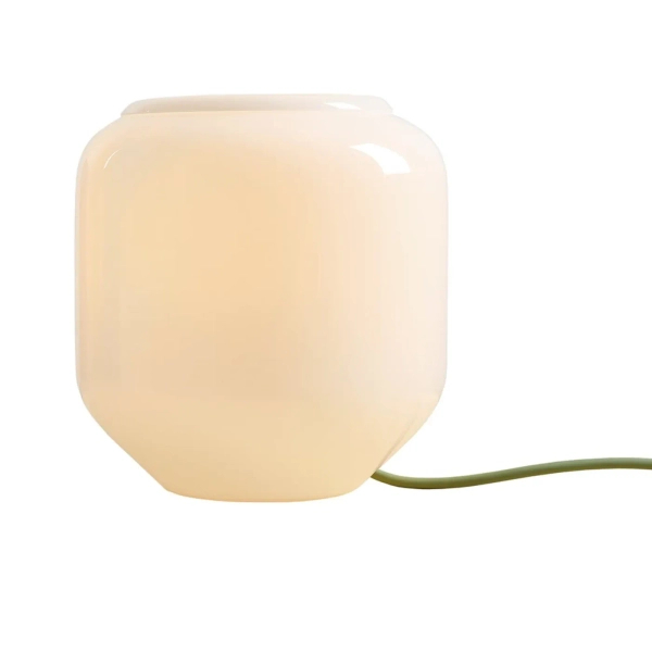 Szklana lampa nocna FLASK szałwiowa 1xE14 z wtyczką 8500B32_S