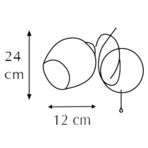 1-punktowy kinkiet retro 7138/1 21QG włącznik mosiądz