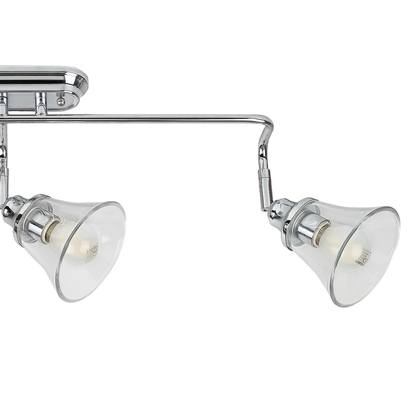 Ruchoma lampa ścienna Antoine industrialna przezroczysta chrom