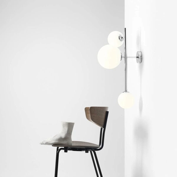 Nowoczesna lampa ścienna DIONE 1092Y4 Aldex balls kinkiet do salonu chrom