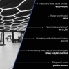 Komercyjna lampa sufitowa HEX-440-T1-PS1 LED 14,4W 4000K IP54 biała
