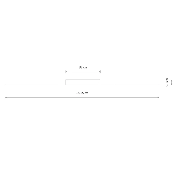 Lampa nasufitowa podłużna GIAVELLOTTO 11888 LED 31W 3000K czarna