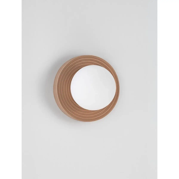 Porcelanowy kinkiet ścienny MALVANO LE45268 do gabinetu karmelowy