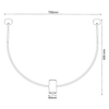 Wisząca lampa sypialniana No.C 5082 Shilo metalowa z regulacją 76cm platynowa
