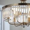 Wisząca lampa glamour L&-1102505 kryształowa mosiądz przezroczysta