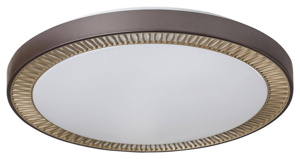 LAMPA sufitowa MATEA 3000 Rabalux okrągła OPRAWA plafon LED 40W 3000K - 6000K z pilotem plafoniera brązowa