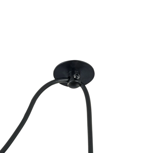 Lampa wisząca loft do salonu szara z abażurem Broni OUTLET