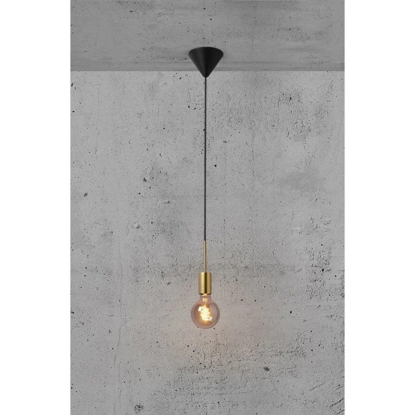 Wisząca lampa do sypialni Paco 2112053035 na kablu mosiądz