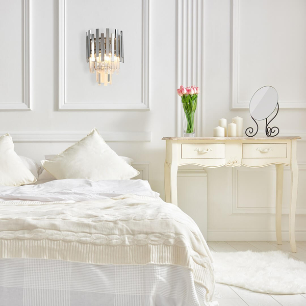 LAMPA ścienna ASPEN ML5995 Milagro kryształowa OPRAWA kinkiet metalowy chrom