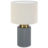 Nocna lampa stołowa Glovy 74045 tuba ceramiczna szary