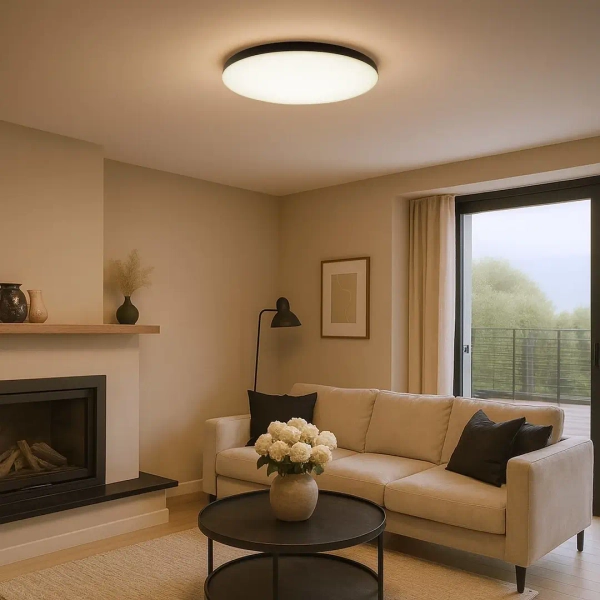 Sufitowy plafon ledowy Siena ML1834 LED 80W CCT sterowany pilotem czarny