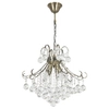 Żyrandol LAMPA wisząca 6245/4 21QG Elem glamour OPRAWA crystal ZWIS kryształki mosiądz