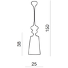 Industrialna lampa wisząca Baroco czarna nad stolik