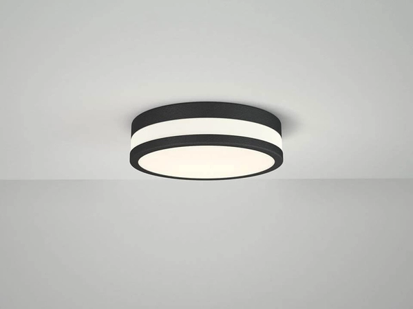 Czarna lampa przysufitowa Kari LED 18W 3000k do przedpokoju