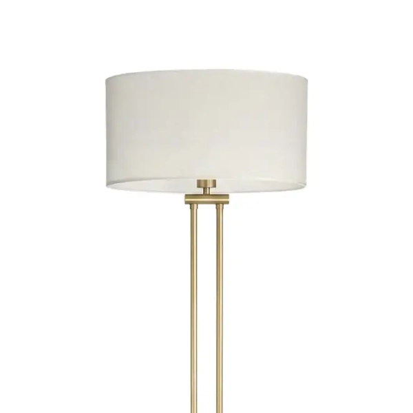 Lampa stojąca art deco ATHENS z kloszem mosiężna metalowa 1xE27 do salonu F01767BR-WH