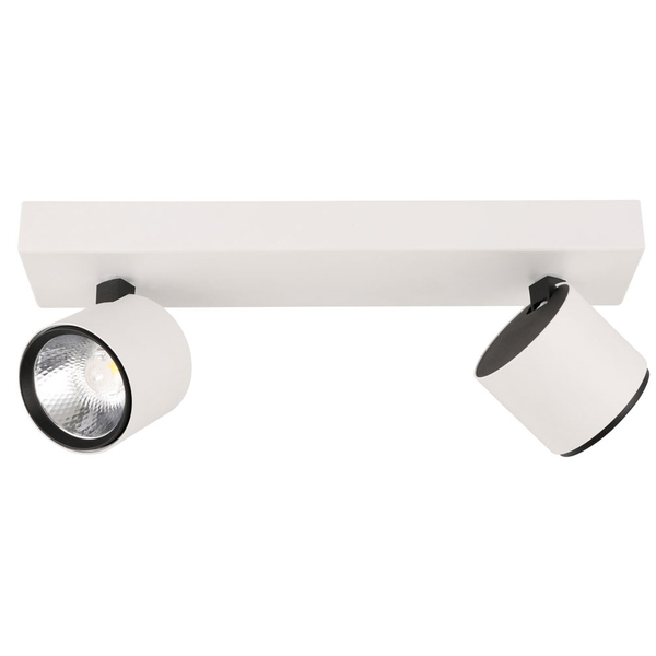 Plafon LAMPA sufitowa BONIVA SPL-2854-2B-WH Italux metalowa OPRAWA regulowane LED 10W 3000K reflektorki na listwie białe czarne