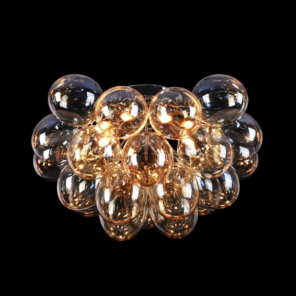 Plafon LAMPA modernistyczna BALBO MOD112CL-08G Maytoni sufitowa OPRAWA plafoniera szklana kule molekuły koniak